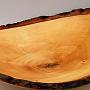 This is more wood I got from a firewood lot in Pasadena. The wood guy told me it was "Liquid Amber" wood. After a little research, I learned it was "Liquidambar", and it's just another name for Sweet or Red Gum. Whatever the name, it provided for an attractive bowl. It's 16" x 12" on the top, and about 4 1/2" tall at the wings.